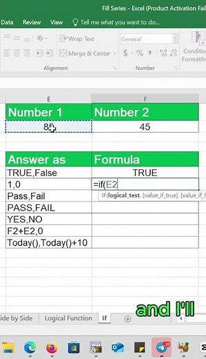 IF Function in Excel