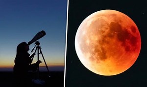 Blood Moon: Time-lapse shows progression of eclipse