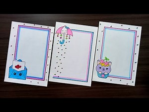 Easy Border Design for project / Project work front page design/ Project work designs/Paper border