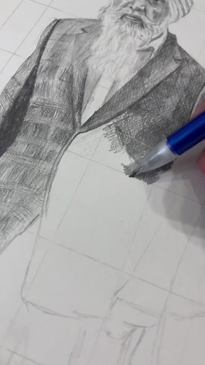 This is how you draw the traditional coat texture! #art #sketch #drawingtutorial #pencil #portrait #sidhumoosewala #apne