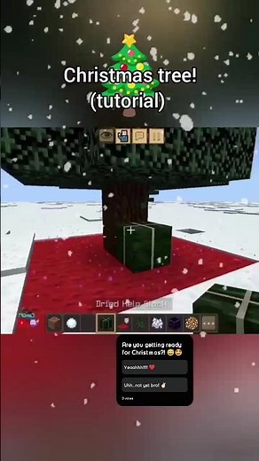 Christmas tree tutorial! #minecraft