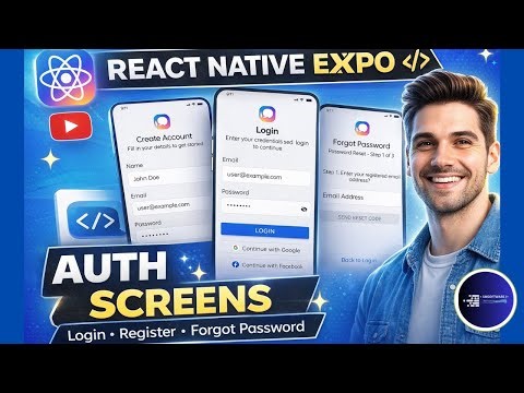 React Native Expo Auth Screens UI | Login, Register & Forgot Password Design