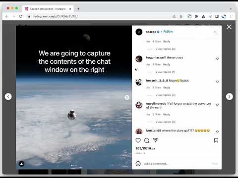 FireShot Pro - Capturing scrolling content of the web page element entirely.