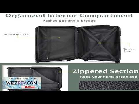 Garvee Hardshell Suitcase Lightweight TSA Locks Expandable Travel Luggage 28 Inch Green