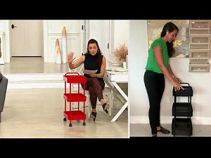Tidy & Co. Quick Assemble 3-Tier Multi-Purpose Rolling Cart on QVC