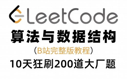 【Leetcode算法刷题指南】左神手把手带你吃透各大厂秋招算法必考200题，耗时99天打造B站最全算法与数据结构完整版教程 当下最新算法面试套路解析