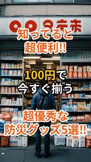 知ってると超便利！100円で今すぐ揃う超優秀な防災グッズ5選 #防災 #100均 #防災グッズ #災害対策 #short #防災 #東日本大震災