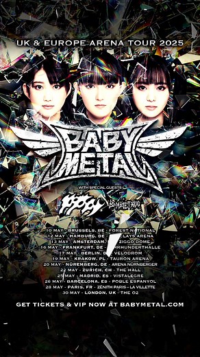 BABYMETAL Europe Arena Tour 2025 with Poppy & BambieThug