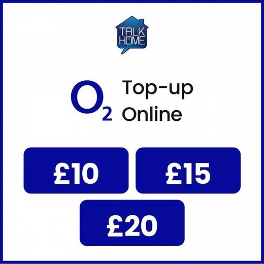 Top-up your O2 Mobile Number Online - Talk Home App #mobiletopup #recharge #o2topup