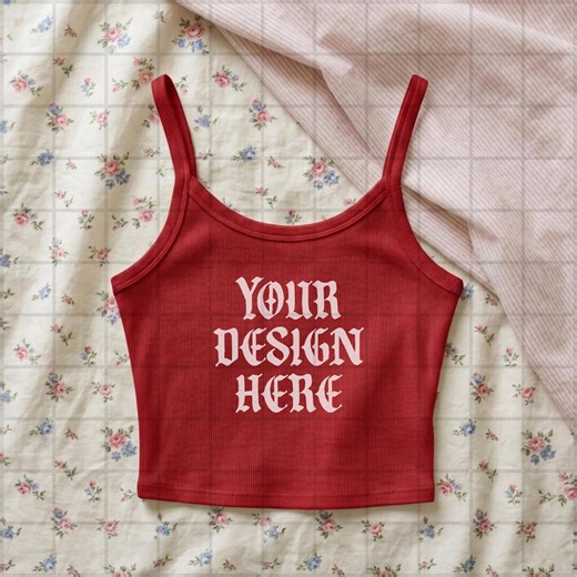 Red Bella Canvas 1012 Mockup Spaghetti Strap Tank Top Mock up BC1012 Trendy Pintrest Aesthetic Shirt BC 1012 Influencer Lifestyle Alt Mocks - Etsy