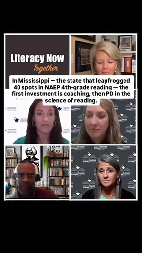 1.2K views · 68 reactions | In Mississippi — the state that leapfrogged 40 spots in NAEP 4th-grade reading — the first investment is coaching, then PD in the science of reading. Coach teachers to do it right. Teach everyone why it matters. That’s how every child learns to read. #literacynow #dyslexia #reading | Parents for Reading Justice | Facebook