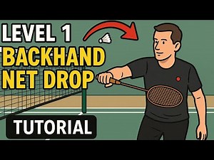 How to hit a badminton Backhand Net Drop Tutorial | Master in Minutes! (Level 1)