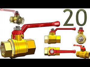 20-Project 54| Ball Valve 1|SolidWorks Tutorial: Final Assembly Valve 1 (3/4" - eq. DN20)