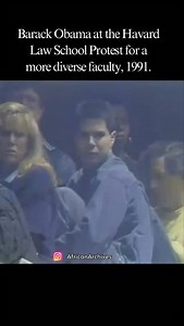 This footage from 1991 shows scenes from a rally held at Harvard Law School at which Barack Obama, a law student at the time and president of the Harvard Law Review at the Harvard Law School Strike for Diversity. | African and Black History AfricanArchives