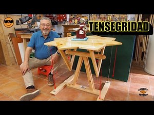Mesa flotante Arquitectura de Tensegridad