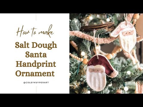 How to Make Salt Dough Santa Hand Print Ornaments | Easy Christmas craft for kids | At My Table