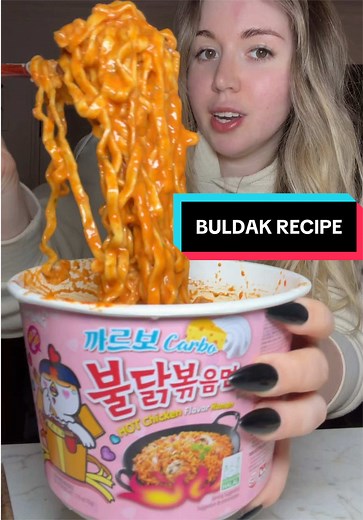 How I make my Buldak carbonara noodle pot ramen | recipe! 🧀 @@buldak global##mukbang##asmr##dinner##recipes##spicy