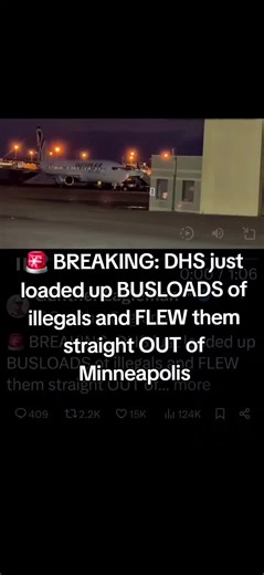 🚨 BREAKING: DHS just loaded up BUSLOADS of illegals and FLEW them straight OUT of Minneapolis #minneapolis #dhs #illegal #airplane #fyp