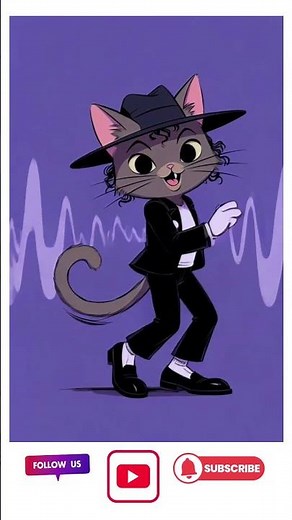 Moonwalkin’ Cat MJ 🐱✨ | Thriller-Style Dance Animation