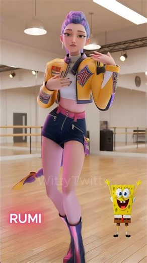 Rumi x SpongeBob: Ice Spice - Big Guy Dance 🤭🧽 #kpopdemonhunters #spongebob #rumi