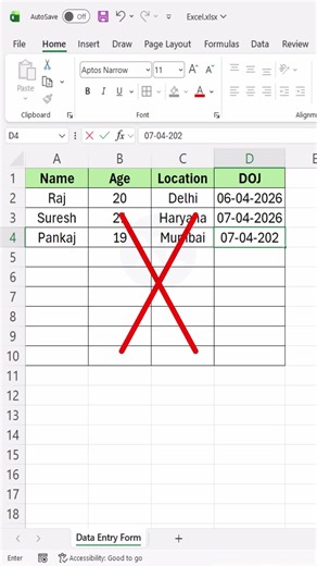 Excel Data Entry Made Effortless #excel #excelforbeginners #excelshortcuts #office