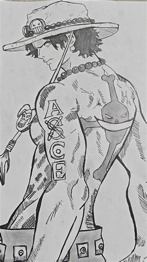 drawing portgas D.Ace ✨🥶🔥from one piece #subscribe👆 #chroot legacy #anime #pirates #white beard