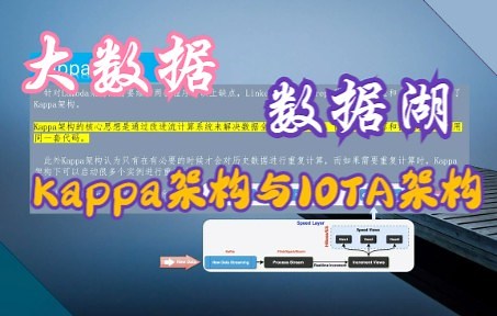 25分钟洞察数据湖架构之Kappa架构和IOTA架构，去IOT化才是未来？