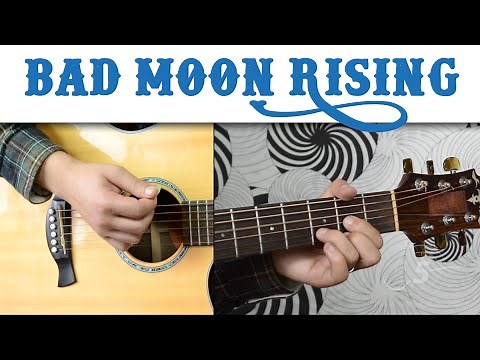 "Bad Moon Rising" Guitar Lesson + Tutorial | Easy 3-Chord Song w/ Strumming & TAB