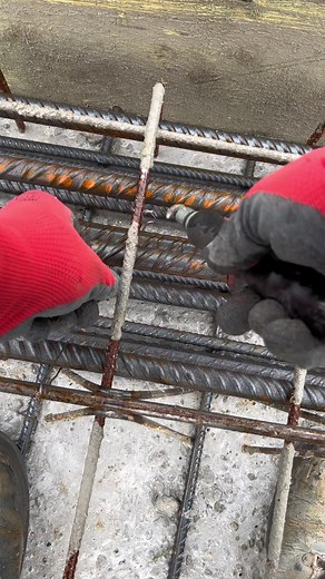 Rebar Manipulation at Construction Site: Close-Up View