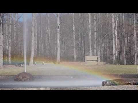 Rainbow at Andrews Geyser in Old Fort, NC