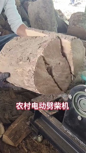 Small wood splitter #Electric wood splitter