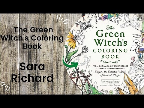 The Green Witch's Coloring Book - Sara Richard //Adult Colouring Book Flip Through