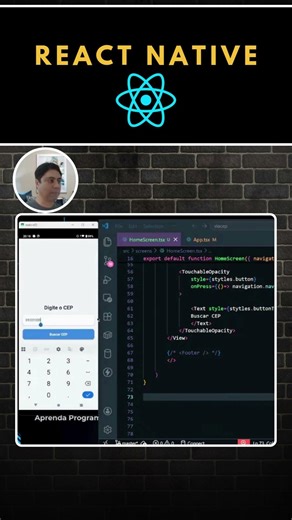 REACT NATIVE E API VIACEP COM NAVEGAÇÃO ENTRE TELAS