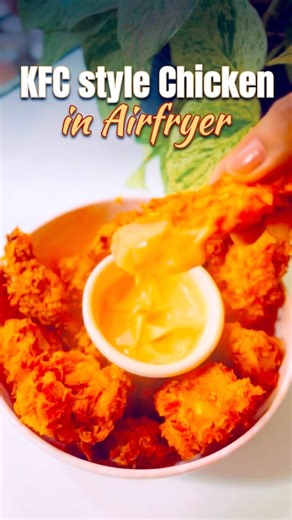 KFC Style Crispy Chicken in Airfryer 🍗#shorts #youtubeshorts #food