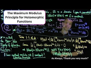 The Maximum Modulus Theorem for Holomorphic Functions