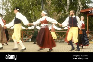 Dancers Performing Traditional Swedish Folk Dance Stock Video Footage - Alamy