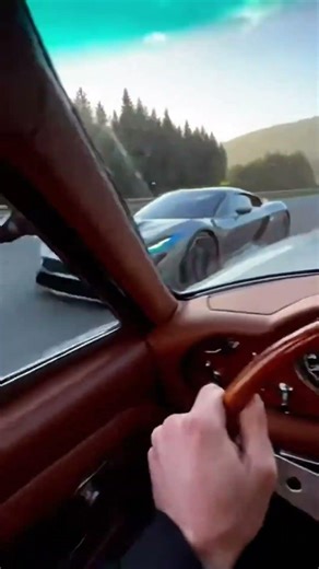 POV: 245 km/h Vintage Aston Martin DB5 vs Futuristic Rimac C_Two on Autobahn | Anna's Cars Step