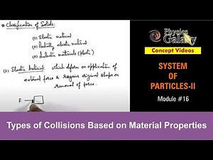 Class 11 Physics | System of Particles | #16 Types of Collisions Based on Material Properties