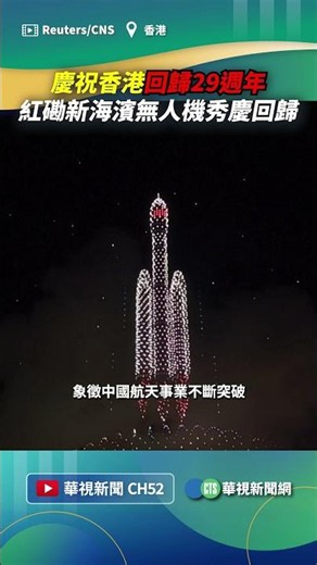 Celebrating the 29th Anniversary of Hong Kong's Handover: Hung Hom Waterfront Drone Show｜👉Editor'...