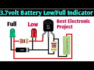 3.7V Li-Ion Battery Full/Low Charge Indicator Circuit || Bc547 Transistor Project