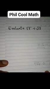 4.9K views · 72 reactions | Simple evaluation on surd #philcoolmath #fypシ゚viral #fypシ゚ | Phil Cool Math | Facebook