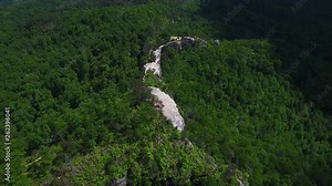 Daniel Boone National Forest landscape, aerial