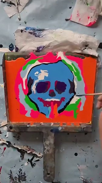 Creating Neon Skull Art for Spooky Season