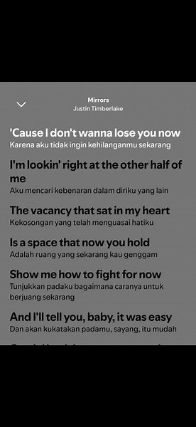 Arti dan Terjemahan Lagu Mirrors oleh Justin Timberlake