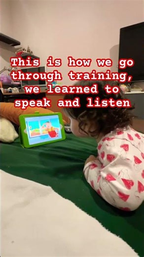 This is how we go through training, we learned to speak and listen. #BabyTraining #ChildDevelopment