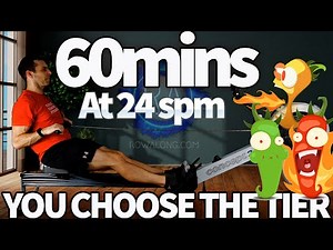 60 Minute Indoor Rowing Workout at 24spm - Choose Your Challenge | RowAlong