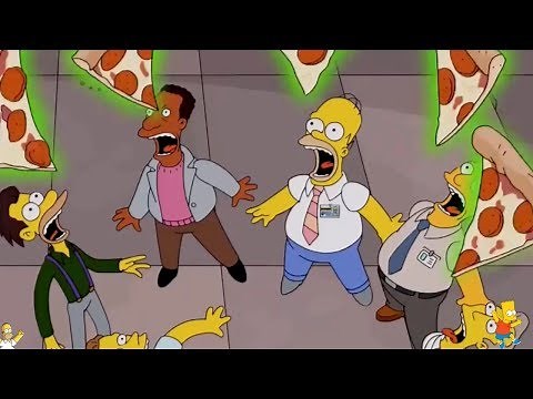 The Simpsons - Homer Plays Dominoes With Domino's Pizza Boxes