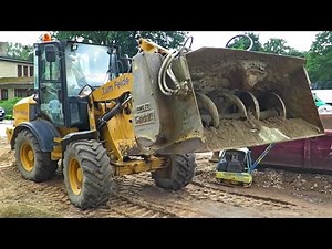 CATERPILLAR 906H Radlader mit spektakulärer Betonmisch Schaufel Radlader mit Mischschaufel