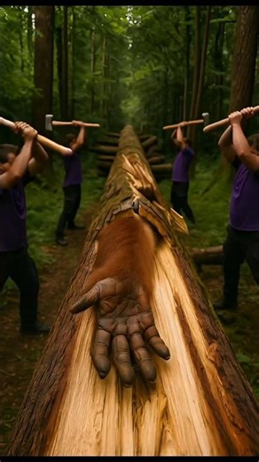 rescue orangutan from giant log#funny #animals#shorts
