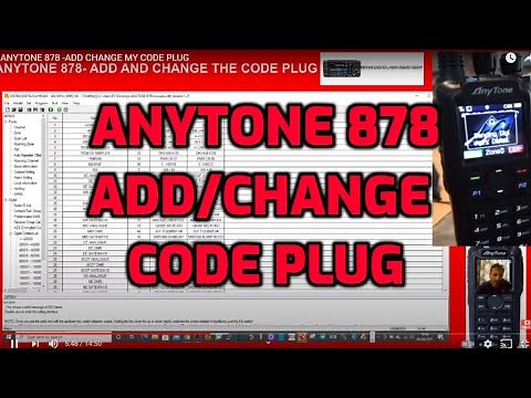 ANYTONE 878 -ADD EDIT MY CODE PLUG